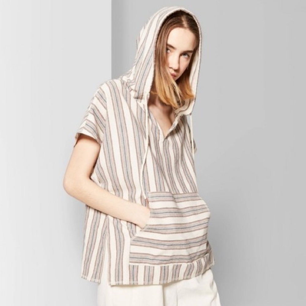 Striped Woven Pullover